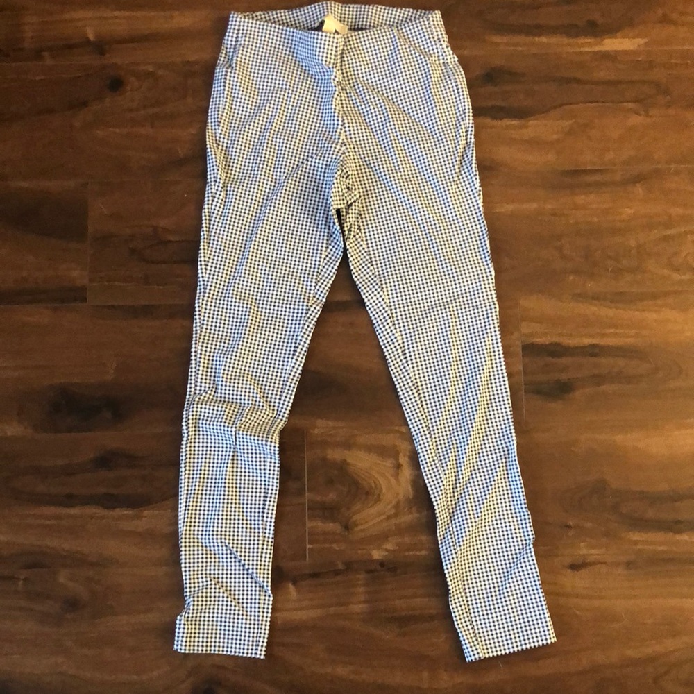 Michael Kors navy blue gingham leggings